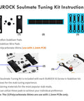 DUROCK Soulmate Tuning Kit instruction with Teflon pads, wire pads, and polycarbonate shims for stabilizers.