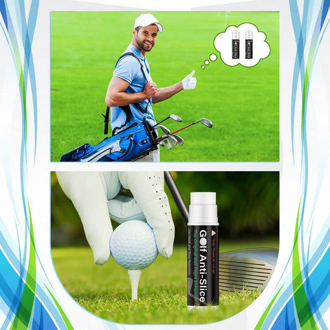 Golfer using Two Piece Golf Anti Slice Compound For Clubs To Boost Distance And Accuracy Gift Ready Packaging For Golfer