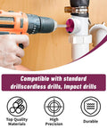 PVC Pipe Reamer Kit With 6 Size Set 3/4 Inch To 4 Inch Carbide Inserts in use with drill on pipe fitting