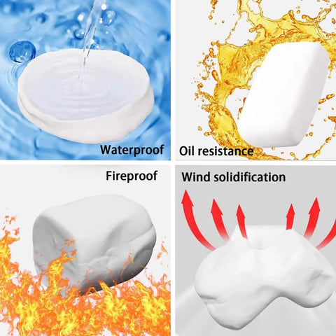 Three Pack Waterproof Sealant Mastic Sealing Clay For Quick Wall Hole Repairs And Pipe Fixes, Moldable, Easy To Use, Dries Quick, Ideal For Air Conditioning Lines And Drainage Pipes, DIY Fix That Lasts