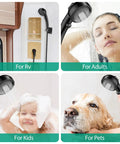 High Pressure RV Shower Head With Handheld And On Off Stop Button Water Saving 3 Modes Detachable Hose with Mount in use