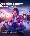 Person gaming on handheld device outdoors, showcasing 2TB M.2 2230 PCIe Gen4 NVMe SSD Up To 7,100 MBps Read 6,000 MBps Write Snappy High Speed Drive