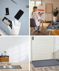 Under Sink Mat For 36 Inch Cabinets Silicone Waterproof Liner Protects Against Leaks Drips And Spills Gray 35 By 22.5 Inch Holds Over 3 Gallons