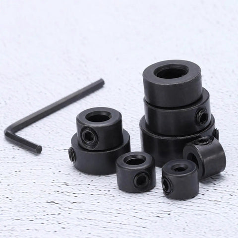 Eight Piece Split Shaft Collar Set With 3Mm 4Mm 5Mm 6Mm 8Mm 10Mm 12Mm 16Mm Bore Stainless Steel Set Screw Clamping Collars For Precision Positioning And Quick Tightening