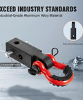 No Nonsense Heavy Duty 2 Inch Shackle Hitch Receiver Built With Grit And Rock Solid Aluminum Rated For 16000 Lbs Towing with D Ring.