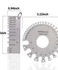 Metal Sheet Thickness Gauge Set Of 3 Dual Sided Round Gauge And Wire Gauge For Welding And Cable Measurements Stainless Steel Construction Portable With Keychain Pouch Easy To Use Grab And Go