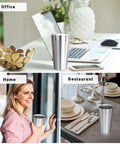 Rock Solid Double Wall Insulated Tumblers 19 Oz Set Of 8 Stackable Stainless Steel Cups Built Different for home use and office settings.