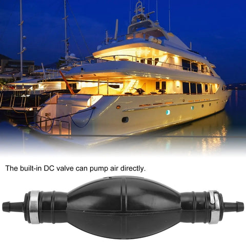 Manual Marine Fuel Transfer Pump For Outboard Motors With Strong Suction And Easy Grip Non Slip Concave And Convex Design Even With Wet Hands Aging Resistant Durable Pump For Gas Petrol And Oil On Boat Motor Accessories black rubber fuel primer pump on yacht