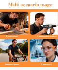 Heavy Duty Anti Fog Safety Glasses 20 Pack Slick Polycarbonate Eye Protection For Work Top Tier Impact Resistant Gear Fo Real UV Defense Kickass Unisex Debris Shield used in woodworking, construction, outdoor sports, and laboratory settings.
