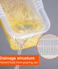 Microwave Pasta Pot With Strainer Lid And Measuring Cup Clip, Quick 10 Minute Cook For 1 To 4 Servings, water draining
