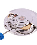 ETA 2824-2 Sellita SW200 Automatic Watch Movement With Quick Date Set, shown in partial side view with blue crown