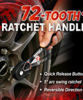 Three Eighths Inch Drive Socket Set For Any Garage Pro 95 Pieces Impact Kit With Cr V Steel SAE Ratchet on car wheel