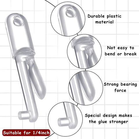 12 Pack Window Blinds Wand Tips Replacement Hardware No Fuss Easy Fix For Horizontal And Vertical Blinds Interior Window Shutter Parts Must Have Quick Fix, clear plastic, 1/4 inch