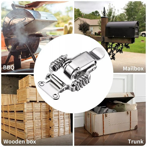 Beefy Stainless Steel Double Spring Draw Latch For Toolboxes Suitcases And Wooden Cabinets Rugged Rust Resistant Compression