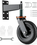 Heavy Duty Gate Wheel 8 Inch Gate Wheels For Wooden And Metal Tube Gates Spring Loaded Gate Caster With 600 Lbs Capacity