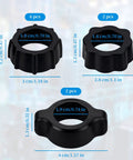 10 Pcs Tightening Nuts For Car Mounts 17mm Ball Joint Adapters Replacement Ring Set, 3 styles shown with dimensions