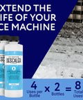 Ice Maker Cleaner And Descaler 8 Oz Liquid Nickel Safe No Fuss Deep Clean Removes Scale And Mineral Buildup Compatible With Scotsman Manitowoc And More Keeps Ice Fresh And Clear, 2 bottles
