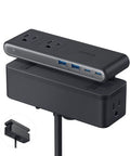 Top Tier Desk Organizer Power Strip Featuring Space Saving Clamp Design 70W Usb C Rapid Charge Ten Port Layout Pro Grade Surge Suppressor