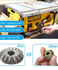 2 Pack Table Saw Bevel Gear Replacement Fits DWE7480 DCS7485B compared with other gear in home workshop
