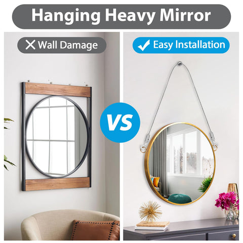 Eight Piece Adjustable Picture Hanging Wire Kit With 6.6Ft Heavy Duty Stainless Steel Rope For Frames And Mirrors Easy Mount No Fuss