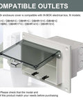 Heavy Duty Horizontal Outdoor Outlet Cover With Type 3R No Fuss All Season Weather Seal For Rain Soaked Zones And IN Box Compatible Recessed Electrical Receptacle Easy Install Cover Plate with glass shield.