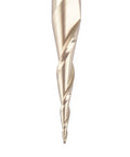 SpeTool tapered ball-nose end mill, close-up view, 1/4 in shank, 1/64 in radius, ZrN coating