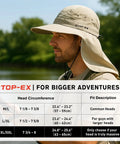 Man wearing Cooling Sun Hat With Neck Flap For Men And Women, Breathable Wide Brim, UV Protection, Instant Cooling Tech, Khaki M/L