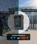 Built Like A Tank Wireless Touch Panel Gate Keypad With Outdoor Cover And Digital Code Entry Access Control For Automatic Swing Gate Openers in rain