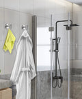 Heavy Duty Stainless Steel Towel Hooks 4 Pack Brushed Nickel Wall Mounted Robe Hangers in bathroom