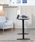 VIVO Electric Standing Desk Frame Single Motor Height Adjustable Workstation Base with customizable desktop and strong black steel legs.