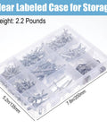 450 Pcs 304 Stainless Steel Pop Rivets With Washers Kit In 8 SAE Sizes in clear labeled case with dimensions