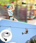 Heavy Duty Zipline Spring Brakes Set 2 Stainless Steel Stopper Braking System For Backyard Zip Lines 5.3 Foot Long on wire