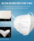 5-Ply KN95 Face Mask 50 Pack Breathable Disposable Respirator With Elastic Ear Loops And Nose Bridge Clip Filters PM2.5