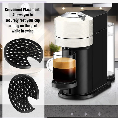 Black Drip Tray Grid Cup Mug Rest for Nespresso Vertuo Next N910 Espresso Grinders Durable Leak Proof Design