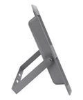 Mingzhe LED Solar Flood Light 400W, Weather in gray color viewed from the side, showcasing its adjustable stand.