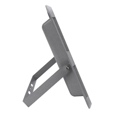 Mingzhe LED Solar Flood Light 400W, Weather in gray color viewed from the side, showcasing its adjustable stand.