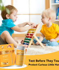 Children playing near At Home Lead Test Kit With 60 Rapid Swabs And 30 Second Color Change Results For Quick No-Fuss Lead Screening