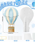 Blue Hot Air Balloon Cardboard Cutout For Baby Shower And Birthday Party Photo Booth Backdrop Life Size Standup Prop With Easy Setup
