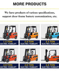 Heavy Duty 2 Ton And 3 Ton Electric Forklift Stacker With Compact Design For Easy Warehouse Material Handling. Image of various electric forklifts.