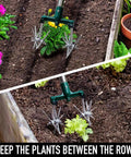 63 Inch Long Handle Rotary Tiller For Easy Gardening adjustable aluminum tines cultivating soil between garden rows