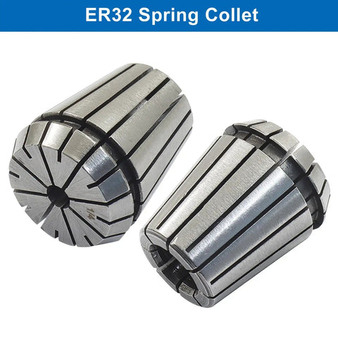 ER32 Spring Collet Nut Set, Two Pcs 1 Quarter Inch Precision Collets For CNC Engraving Milling And Lathe Machines
