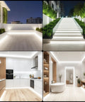 12V LED Strip Lights 16.4 Ft Dope Flexible Neon Rope Light White Waterproof Cuttable and Dimmable for accents in home settings