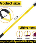Lifting straps, yellow heavy-duty polyester, 2 in wide x 6.6 ft, 2-pack with loop ends, Amazon brand