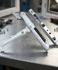 Heavy Duty Oven Door Hinge Replacement Built Like A Tank For Smooth Stove Operation And Top Shelf Kitchen Appliance Repair With Solid Pivot Action, metallic design.
