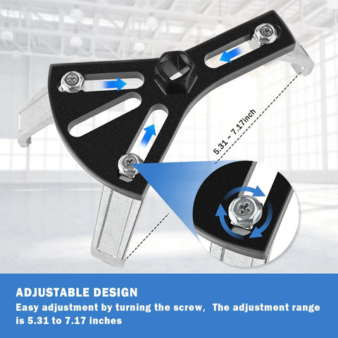 Heavy Duty Fuel Pump Removal Tool Set With Three Adjustable Arms 5.31 To 7.17 Inches Lock Ring Tool detail showing design