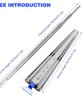 Heavy Duty Drawer Slides 72 Inch Or 80 Inch Full Extension Ball Bearing Rails Rust Proof Wear Resistant Professional Drawer Runners