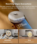 Qrevo Curv 2 Flow Robot Vacuum and Mop with SpiraFlow Real Time Self Cleaning Mop edges hardwood floor, 270mm roller mop.
