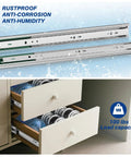 Four Pairs Soft Close Drawer Slides 22 Inch Full Extension Heavy Duty Ball Bearing Drawer Glides For Kitchen Cabinets And Dressers