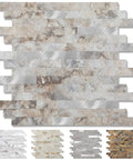 Peel And Stick Stone And Metal Tile Backsplash 12x12 In Perisa for kitchen bathroom laundry camper and fireplace with durable adhesive
