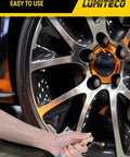 Using 2 Pack Ball Foot Air Chuck Set 1/4 In FNPT Closed Flow Tire Inflator Nozzle With Quick Connect on a car tire